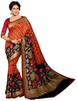 

Softdeal Printed Bhagalpuri Printed Silk Saree(Maroon)