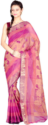 

Chandrakala Self Design Banarasi Cotton Saree(Multicolor), Pink