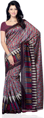

JTInternational Printed Fashion Jacquard Saree(Multicolor)