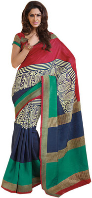 

Indian Wear Online Printed Fashion Art Silk Saree(Multicolor), Multicolor268