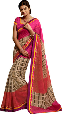 

Khushali Self Design, Printed Fashion Art Silk Saree(Multicolor, Pink)
