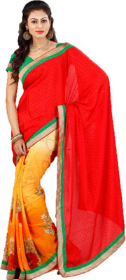 

Indian Wear Online Printed Fashion Georgette Saree(Red)
