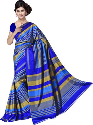 

Khoobee Self Design, Printed Fashion Art Silk Saree(Blue, Multicolor)