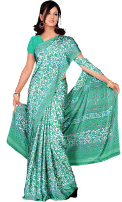 

Vardan Prints Printed Bollywood Crepe Saree(Green)