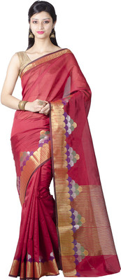 

Chandrakala Embellished Banarasi Silk Saree(Red)