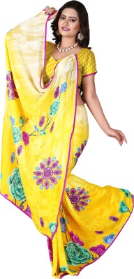 

Jiya Self Design, Printed, Embellished Fashion Georgette Saree(Yellow, Multicolor), Multi;yellow