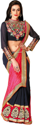 

Aesha Embroidered Fashion Georgette Saree(Multicolor)