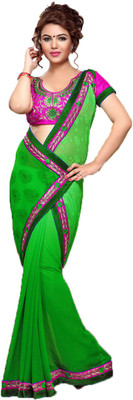 

Stylish Girls Embroidered Fashion Net Saree(Multicolor)