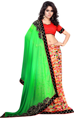 

Stylezone Printed Bollywood Georgette Saree(Multicolor)