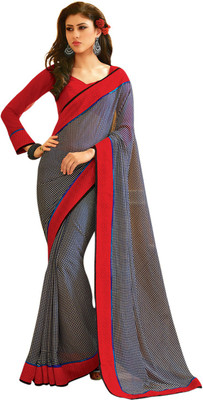 

Vishal Printed Fashion Crepe Saree(White)