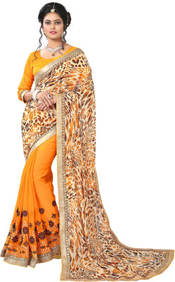 

Parisha Embroidered Daily Wear Georgette Saree(Yellow, Multicolor)