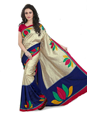 

Softdeal Printed Bhagalpuri Printed Silk Saree(Multicolor)