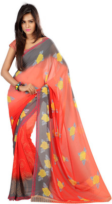 

Indian Wear Online Printed Fashion Georgette Saree(Multicolor), Multicolor117