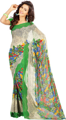 

Party Wear Dresses Printed Fashion Art Silk Saree(Multicolor), Multicolor304