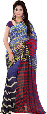 

Khushali Self Design, Printed Fashion Georgette Saree(Blue, Red, Multicolor), Blue;multicolor;red