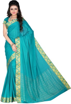 

Roopkala Silks Solid Mysore Crepe Saree(Green)