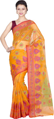 

Chandrakala Woven Banarasi Cotton Saree(Gold), Golden yellow