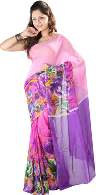

Anushree Saree Self Design Fashion Poly Silk Saree(Multicolor), Pink