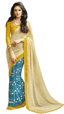 

Khoobee Self Design, Printed Fashion Georgette Saree(Beige, Yellow, Multicolor), Beige;multicolor;yellow