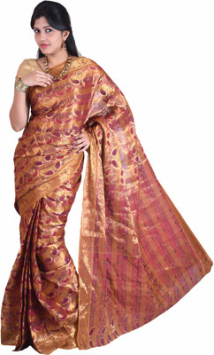 Mimosa Self Design Kanjivaram Net, Silk, Jacquard Saree(Multicolor) available at flipkart for Rs.1399