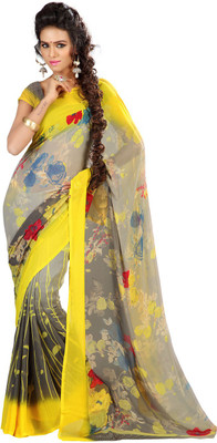

Party Wear Dresses Printed Fashion Georgette Saree(Multicolor), Multicolor51