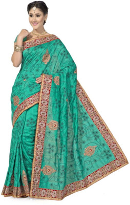 

Areum Embroidered Bollywood Jute Saree(Multicolor)