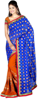 

Desi Butik Embroidered Fashion Jacquard, Art Silk Saree(Multicolor)