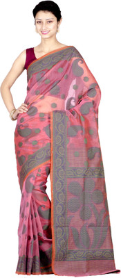 

Chandrakala Woven Banarasi Cotton Saree(Pink)