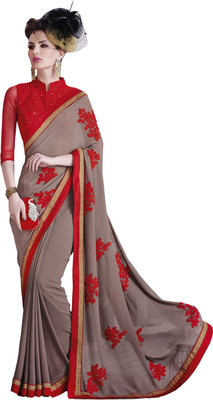 

Vishal Self Design Bollywood Georgette Saree(Grey)