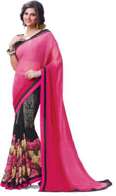 

RIDHAM SAREES Floral Print Daily Wear Georgette Saree(Multicolor)