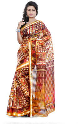 

JTInternational Printed Bhagalpuri Silk Saree(Multicolor)
