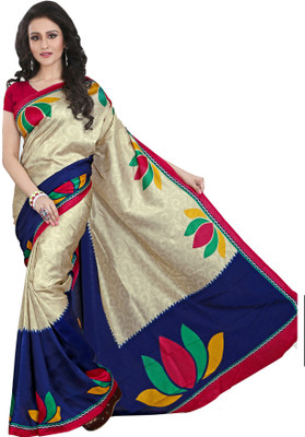 Sunaina Printed Fashion Art Silk Saree(Multicolor)