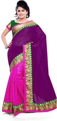 

Indian Wear Online Printed Fashion Georgette Saree(Multicolor), Multicolor606