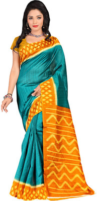 

Parisha Printed Daily Wear Art Silk Saree(Green, Yellow), Sea green & yellow