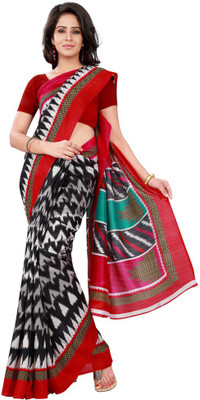 

Desi Look Printed Fashion Raw Silk Saree(Black)