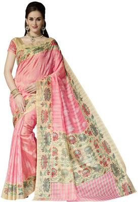 

Nandika Fashion Printed Bhagalpuri Art Silk Saree(Pink)