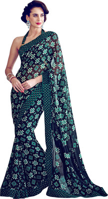 

Khoobee Self Design, Printed Fashion Georgette Saree(Blue, Multicolor)