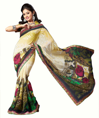 

Khushali Self Design, Printed Fashion Georgette Saree(Multicolor), Cream;multicolor;yellow