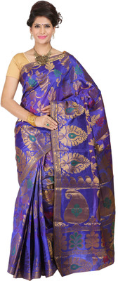 

Mimosa Printed Kanjivaram Art Silk Saree(Purple), Voilet