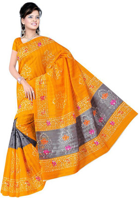 

Jiya Self Design, Printed Fashion Silk Saree(Yellow, Multicolor), Multicolor;yellow