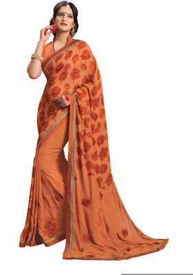 

Ridham Sarees Embroidered Fashion Handloom Georgette Saree(Multicolor)