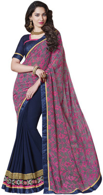 

Desi Butik Embroidered Fashion Georgette Saree(Multicolor)