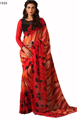 

Hi-Choice Printed Fashion Georgette Saree(Multicolor), Orange