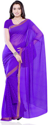 

JTInternational Self Design Fashion Georgette Saree(Blue)