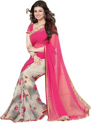 

Twinsbirds Floral Print Bollywood Georgette Saree(Multicolor)