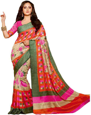 

Gunjan Creations Printed Fashion Printed Silk Saree(Pack of 2, Red)