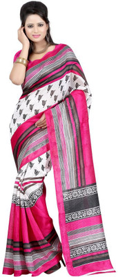 

Softdeal Printed Bhagalpuri Printed Silk Saree(Green)