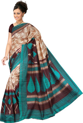 

Khushali Printed Fashion Silk Saree(Maroon, Multicolor)