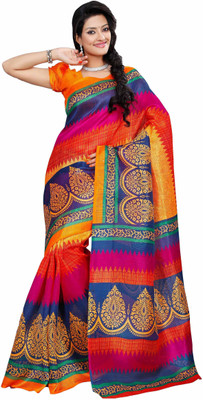 

Jiya Self Design, Printed Fashion Art Silk Saree(Multicolor)