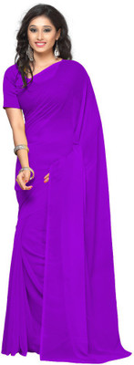 

Surupta Solid Fashion Georgette Saree(Purple), Light purple